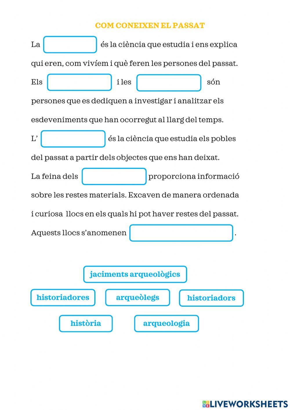 Socials - Com s'estudia el passat