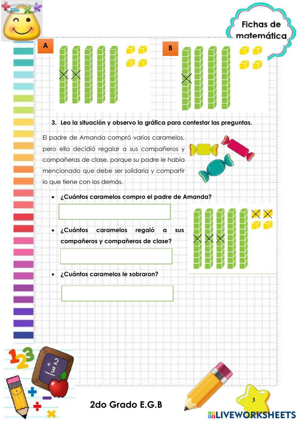 Sustracciones de hasta dos cifras