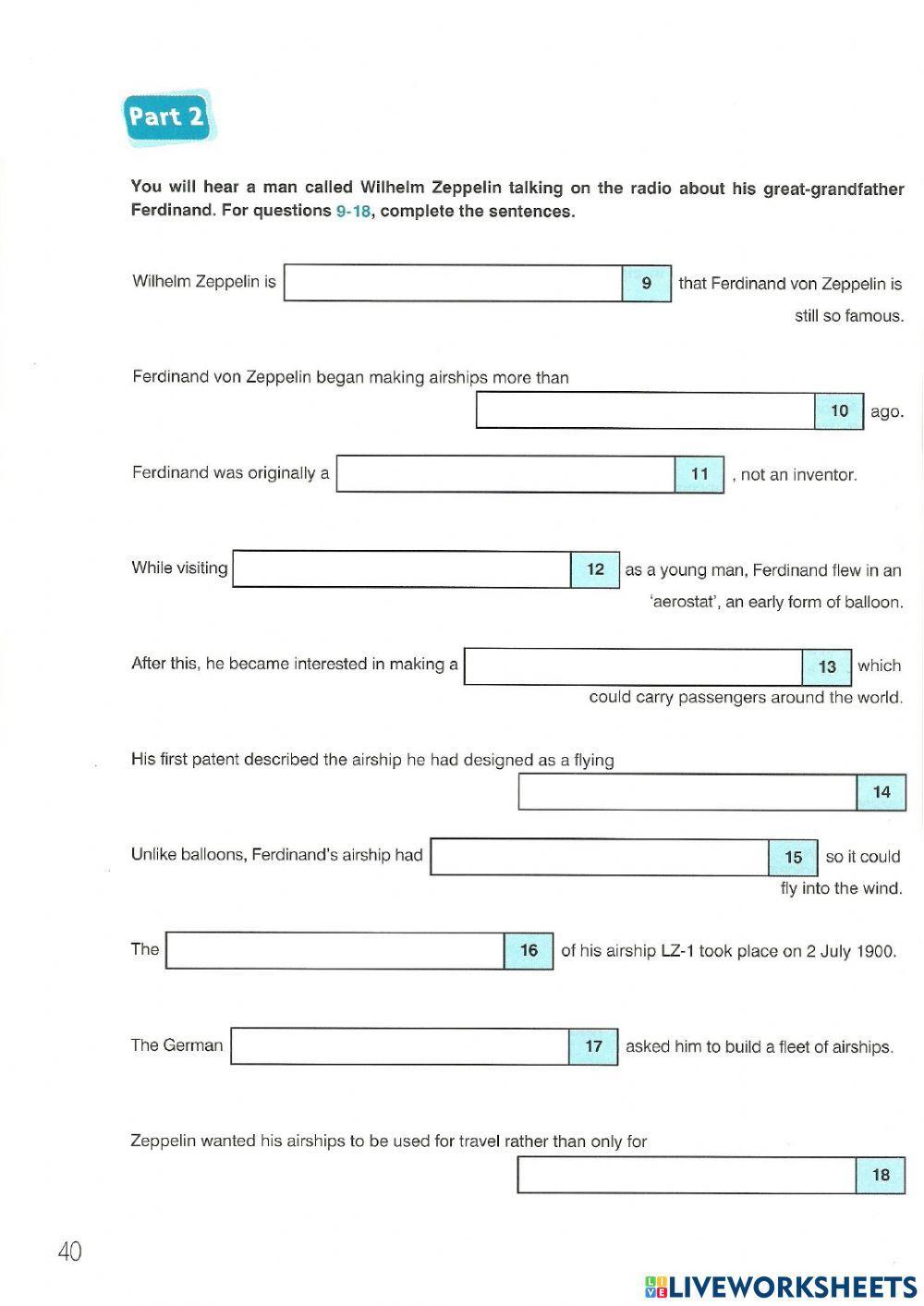 FCE(1) Listening Test - 9, 10
