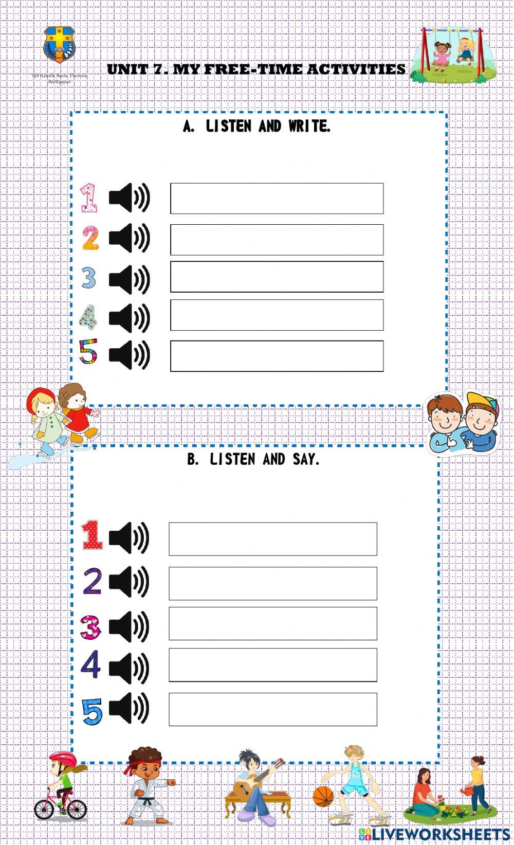 Listening & Speaking Activities