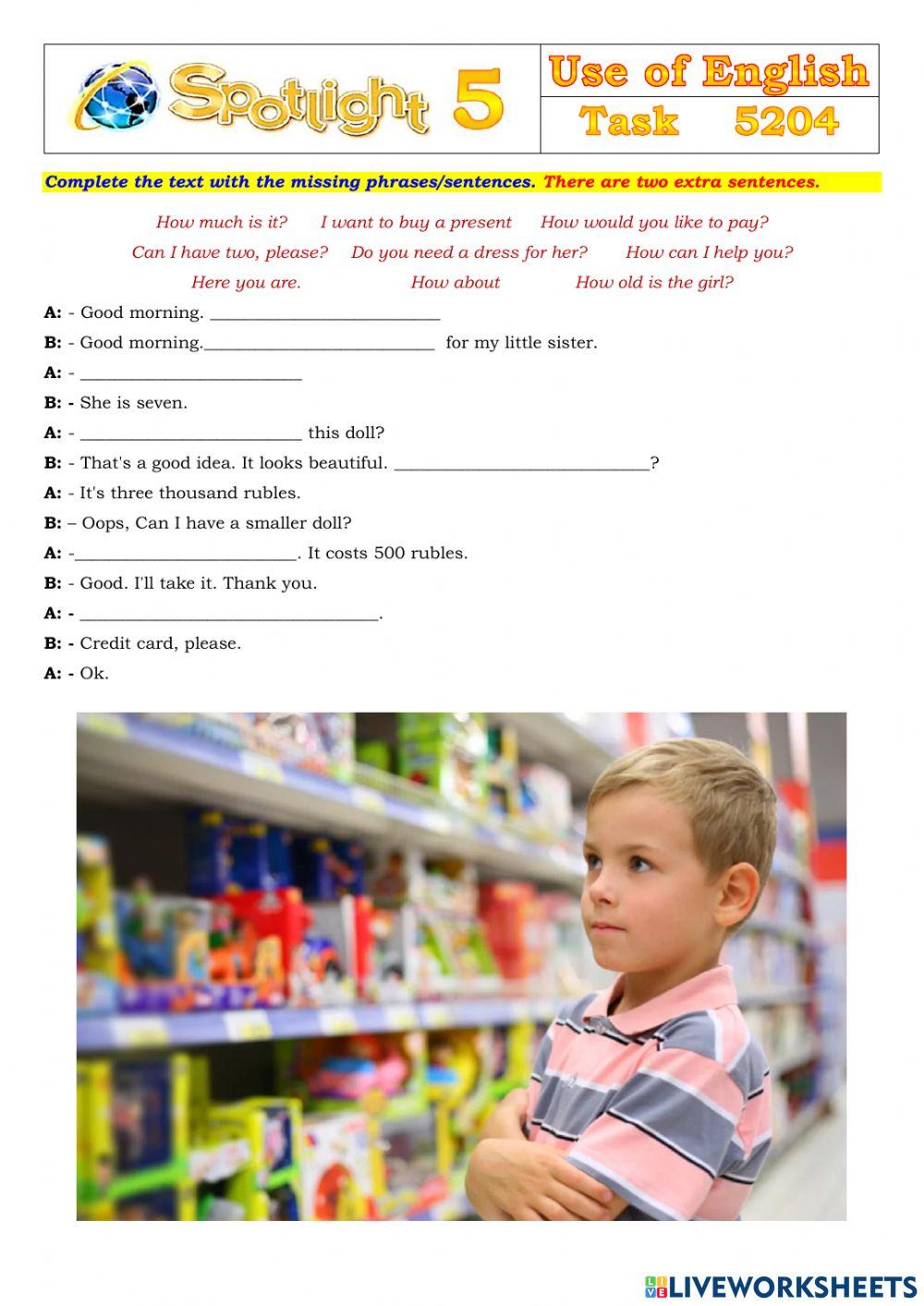 Spotlight 5 Task 5204