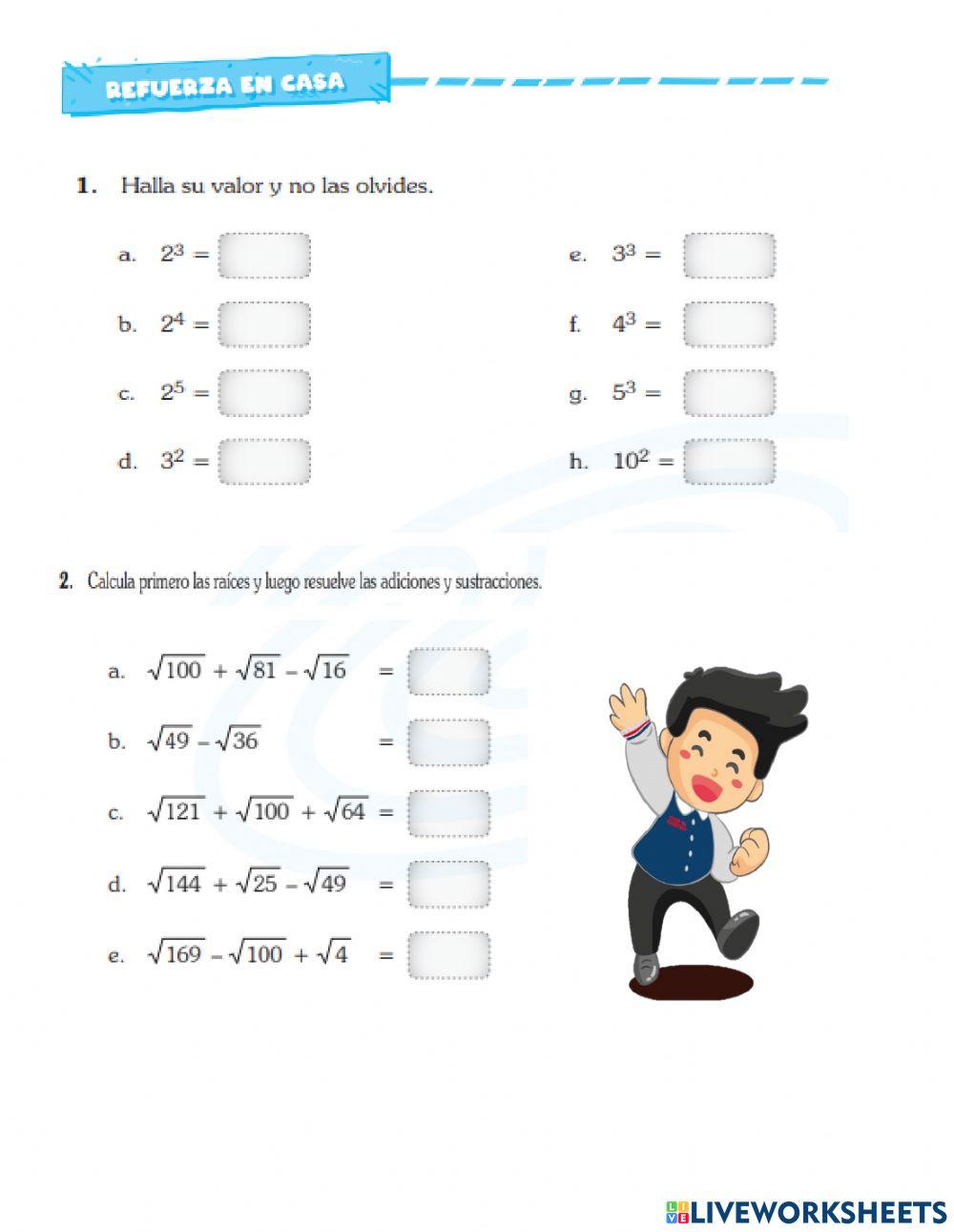 Evaluación álgebra