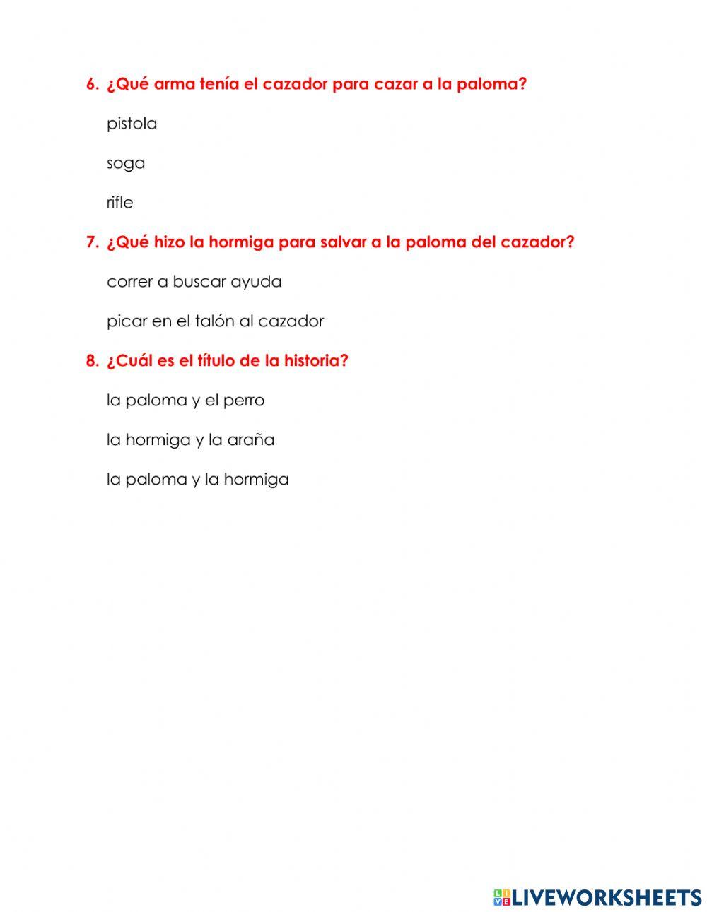 La paloma y la hormiga