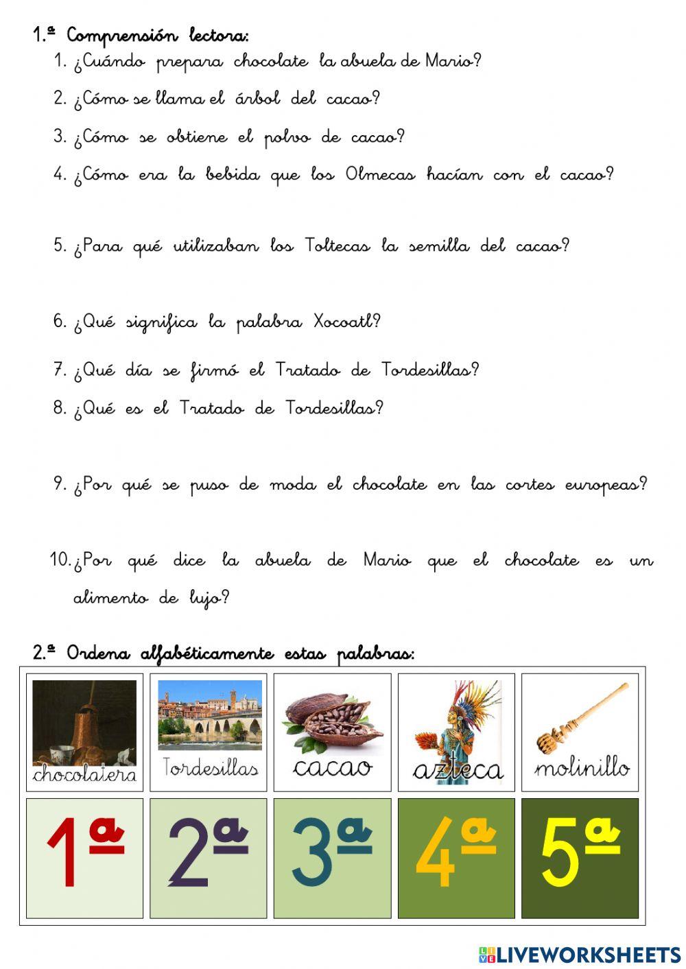 019 QUIEN QUIERE CHOCOLATE comprensión