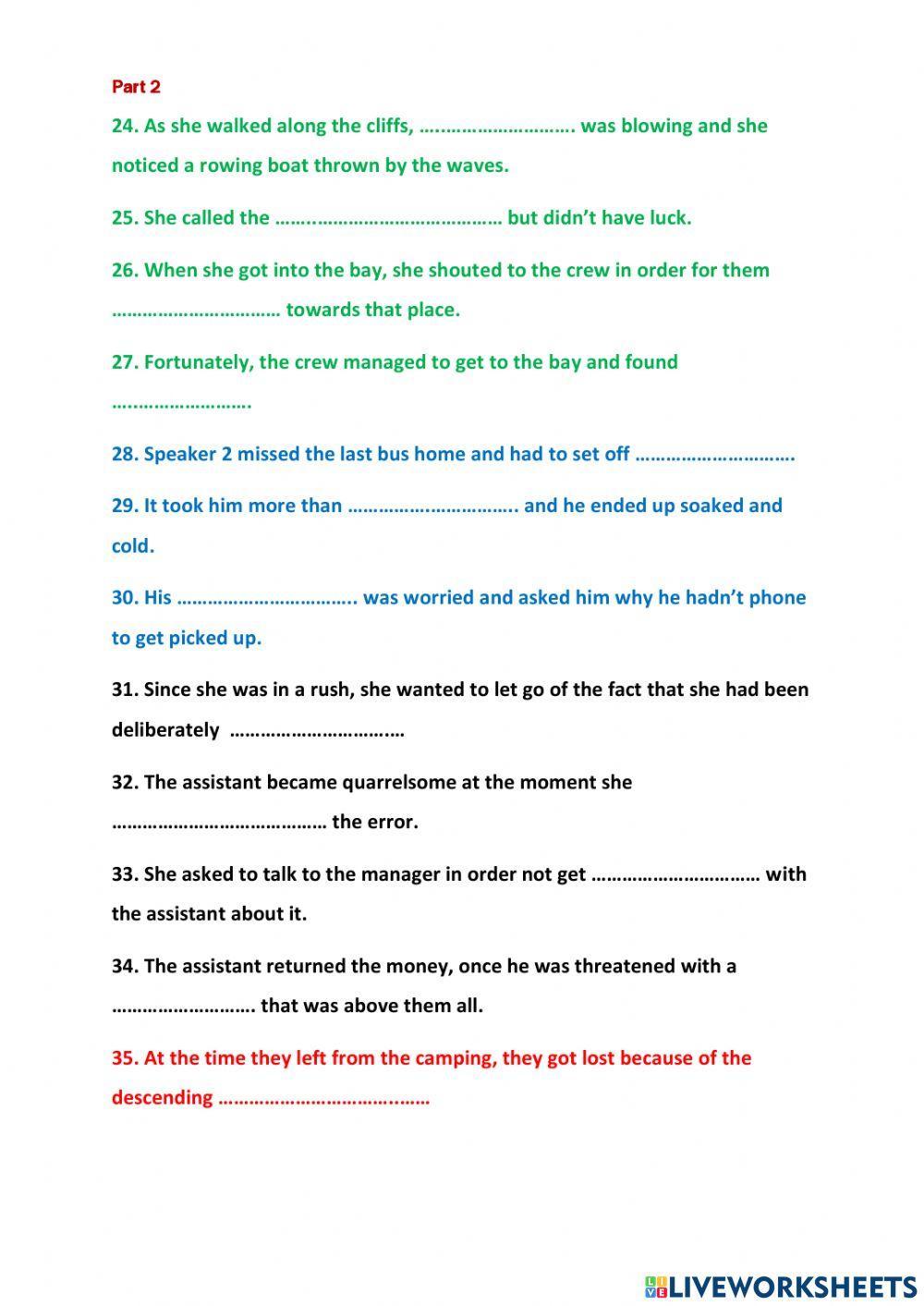 C1.1 Listening Practice FCE part 3