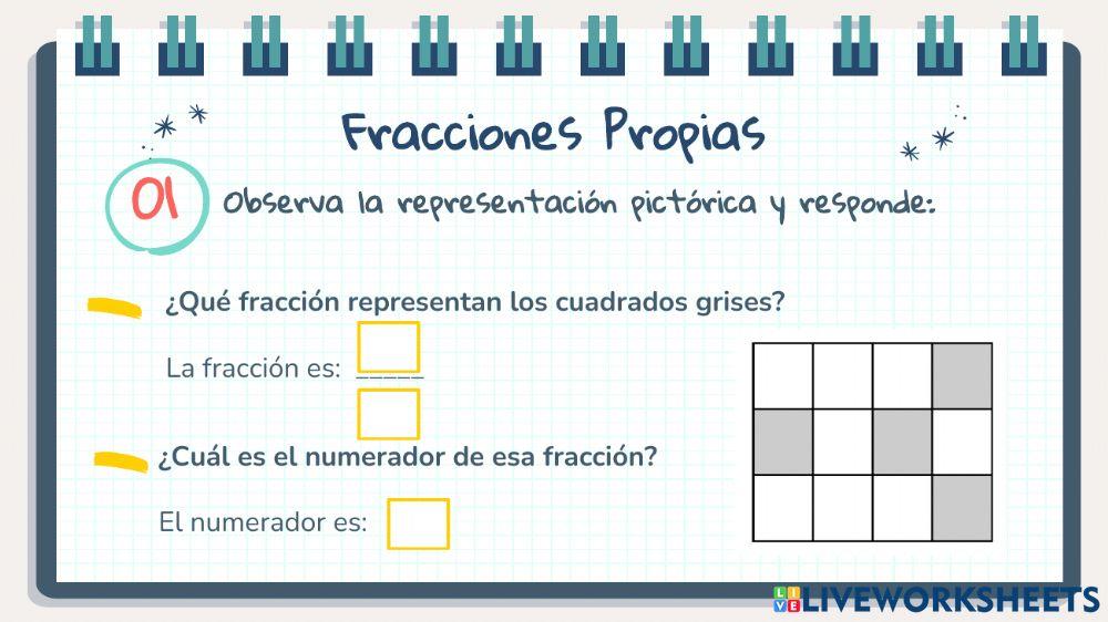 Fracciones Propias Fracciones Propias