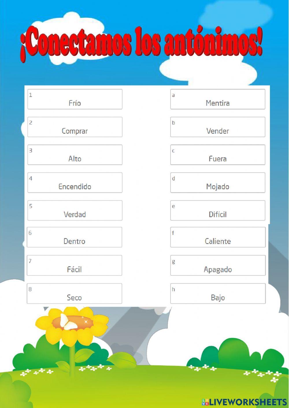 Sinónimos y antónimos