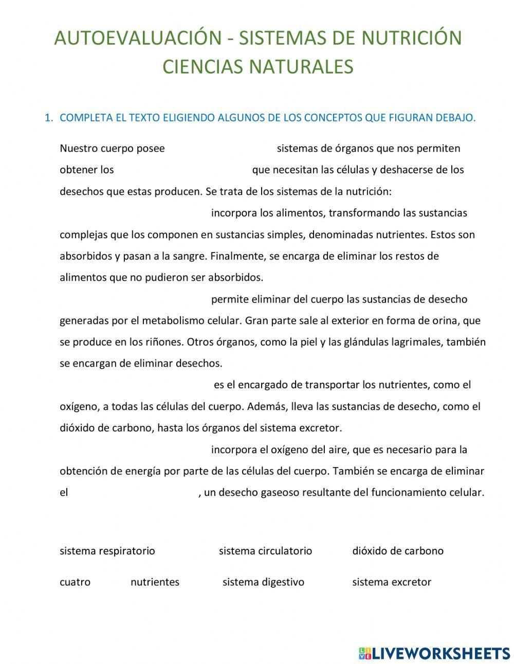 Sistemas de nutrición