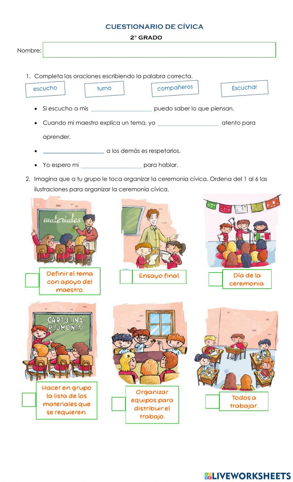 Cuestionario de Cívica