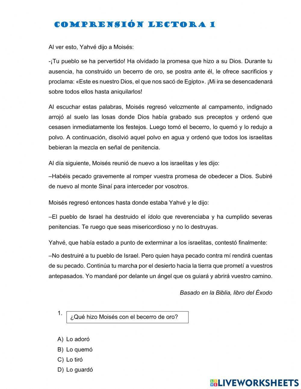 Habilidad lectora: comprensión lectora