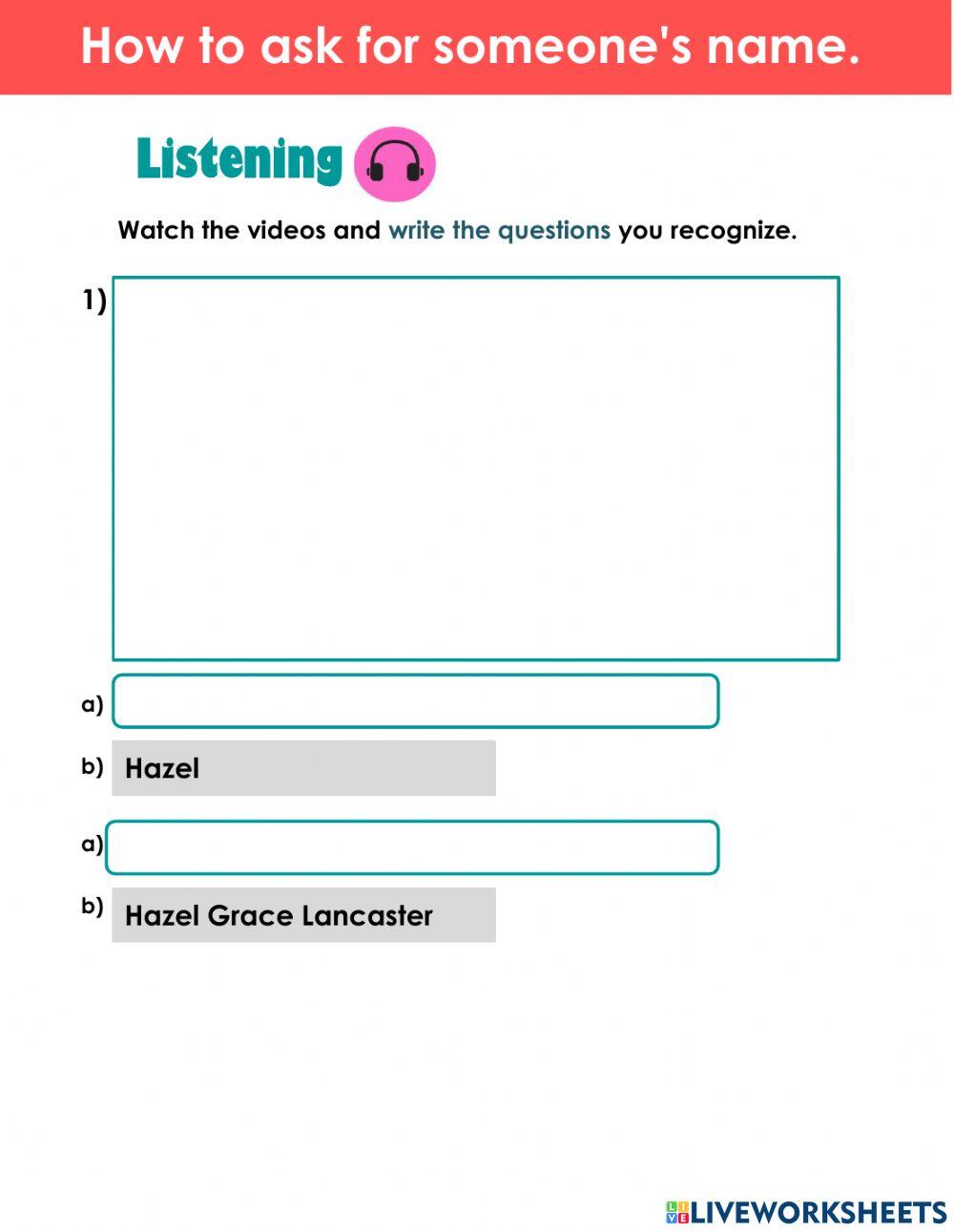 Cómo preguntar el nombre a alguien.