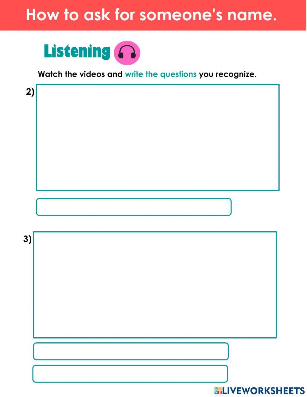 Cómo preguntar el nombre a alguien.