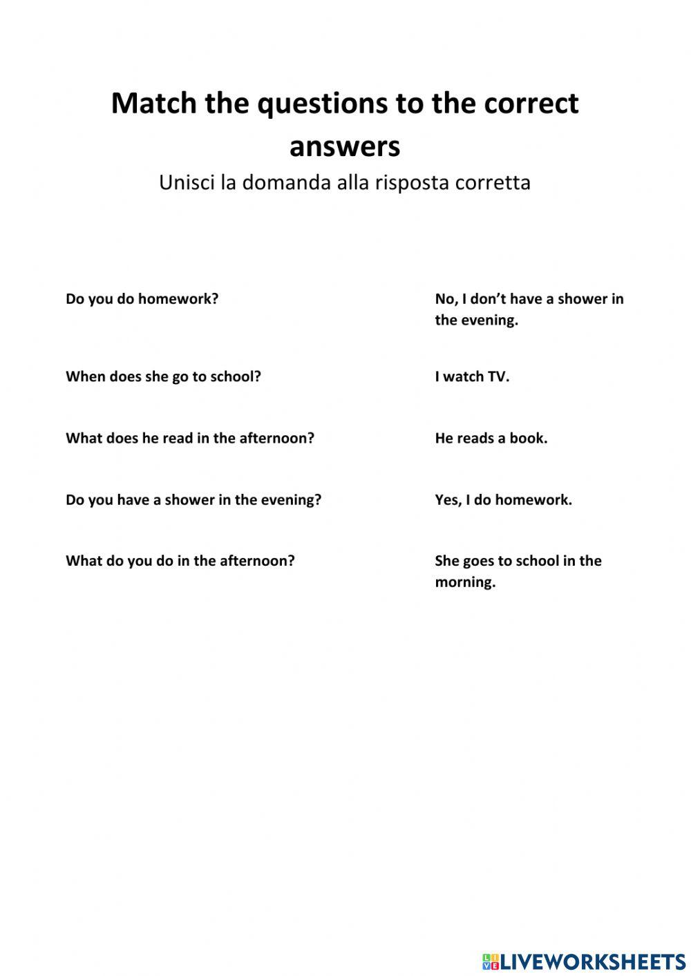 Routine – Present Simple.