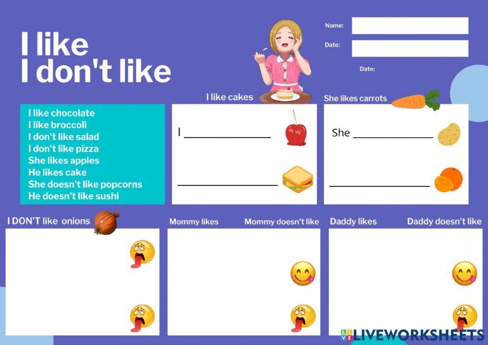 I like, I don't like