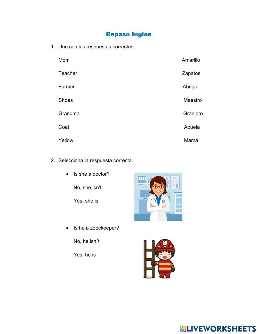 Profesiones en ingles