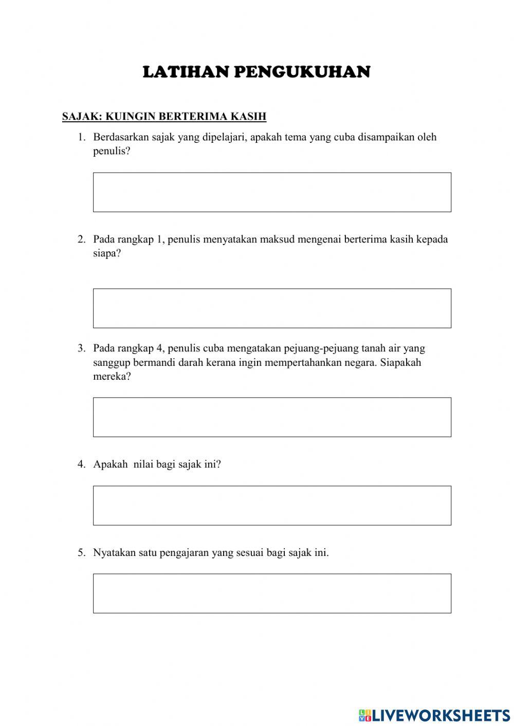 Sajak: Kuingin Berterima Kasih