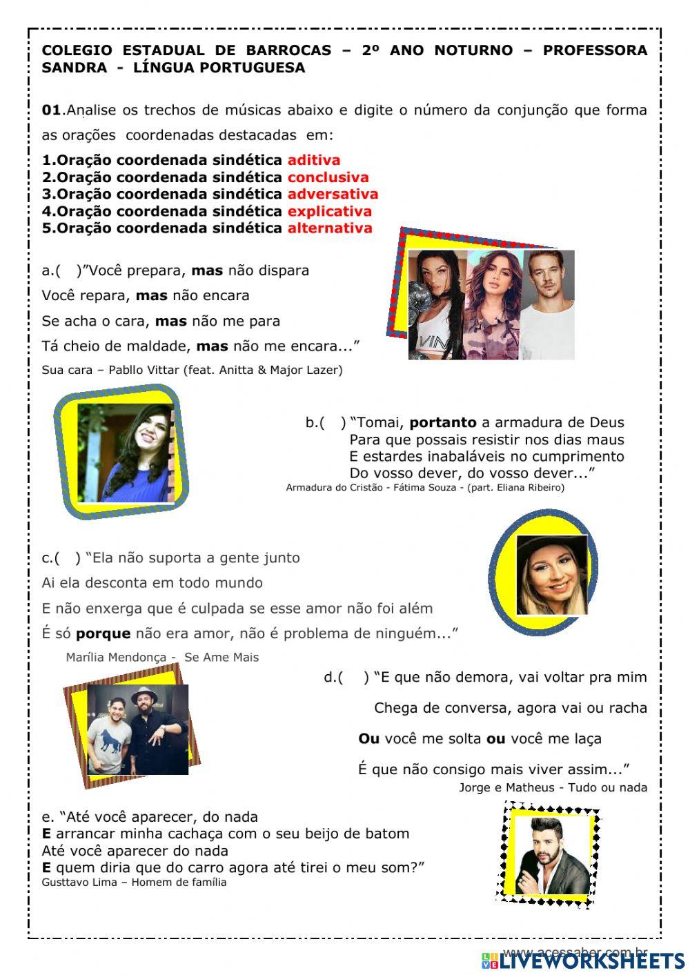 Orações coordenadas