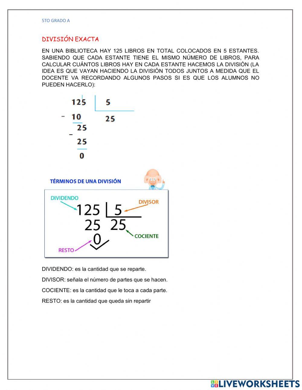 Multiplicación y división