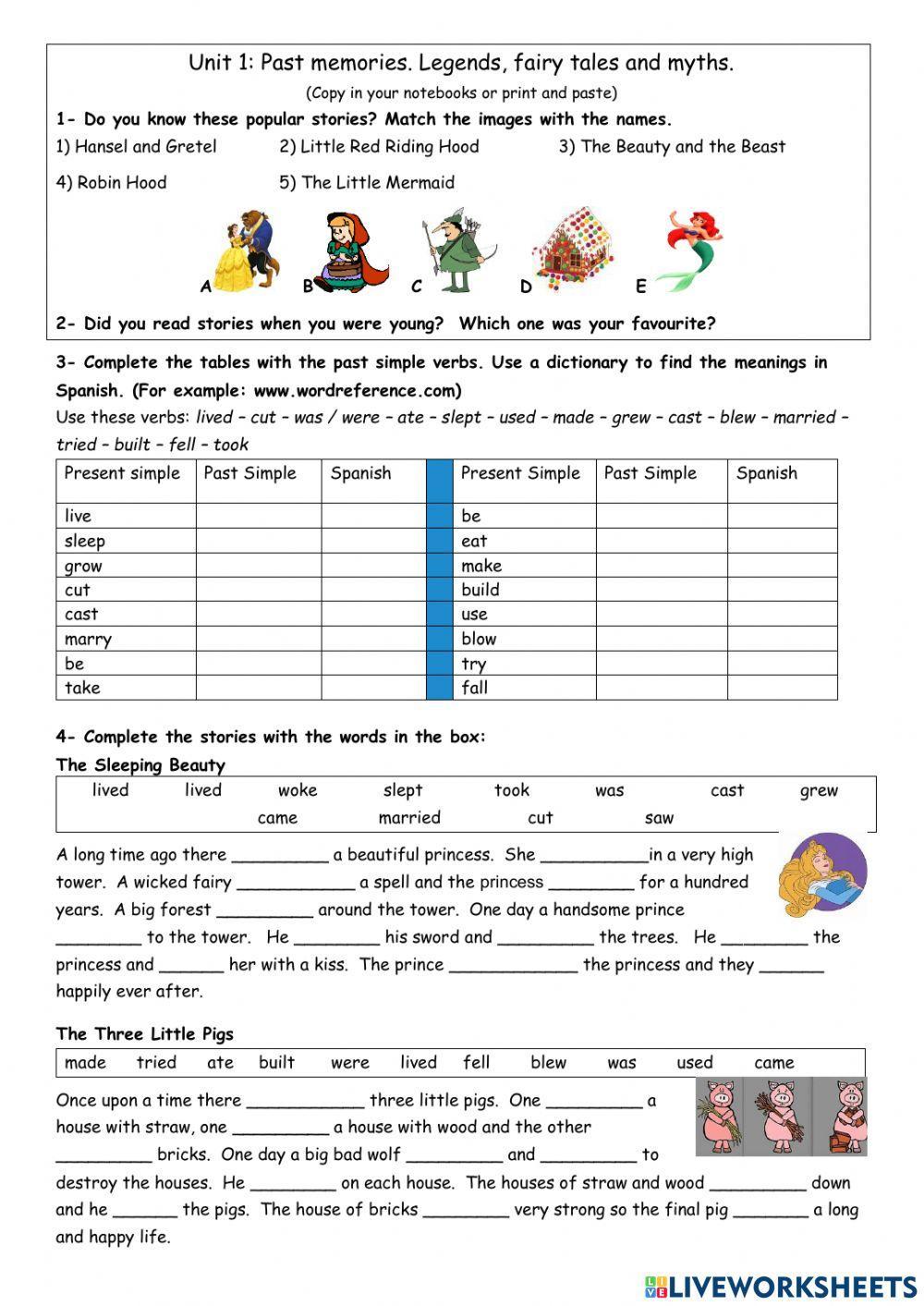 Fairy tales and simple past