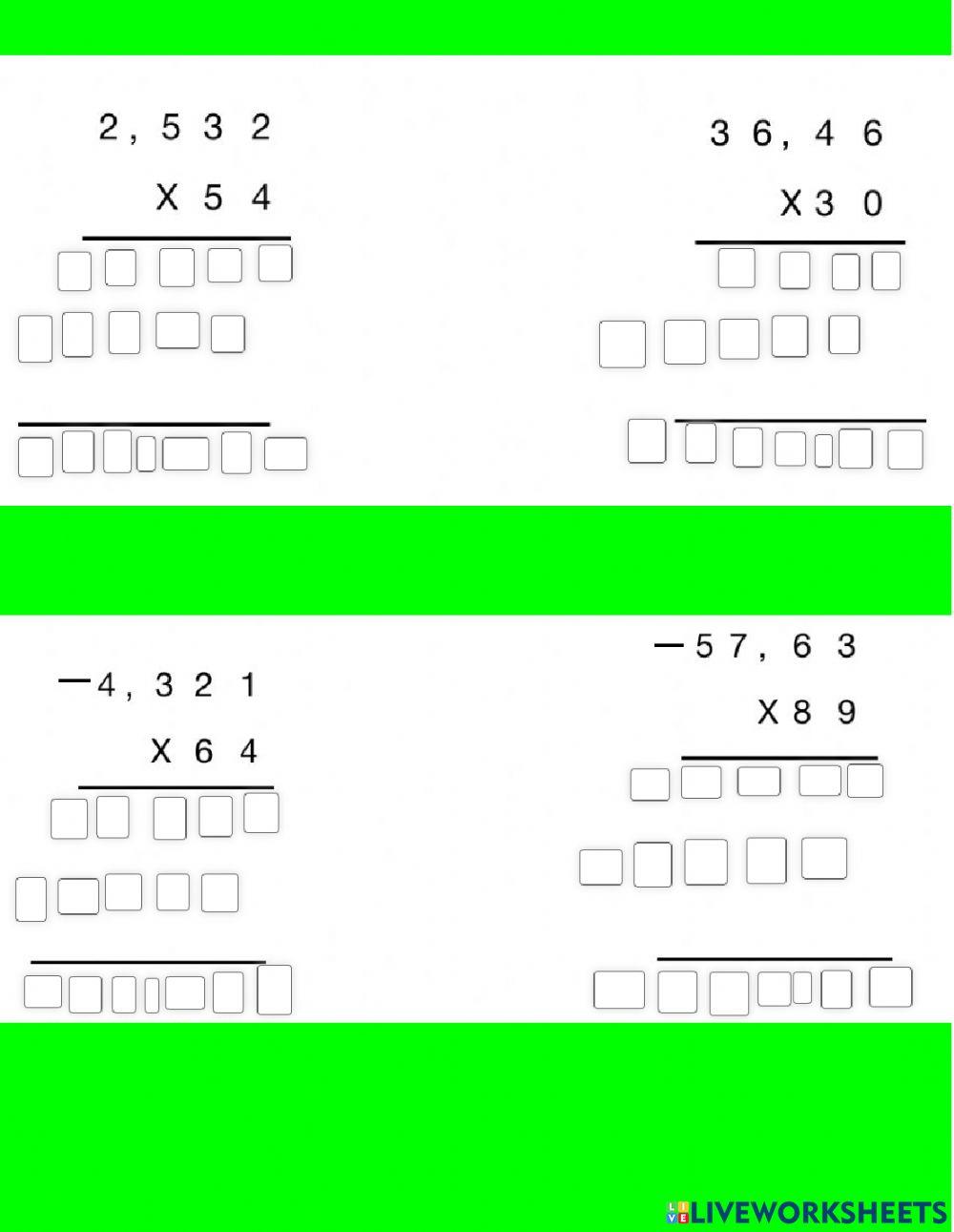Multiplicacion de decimales