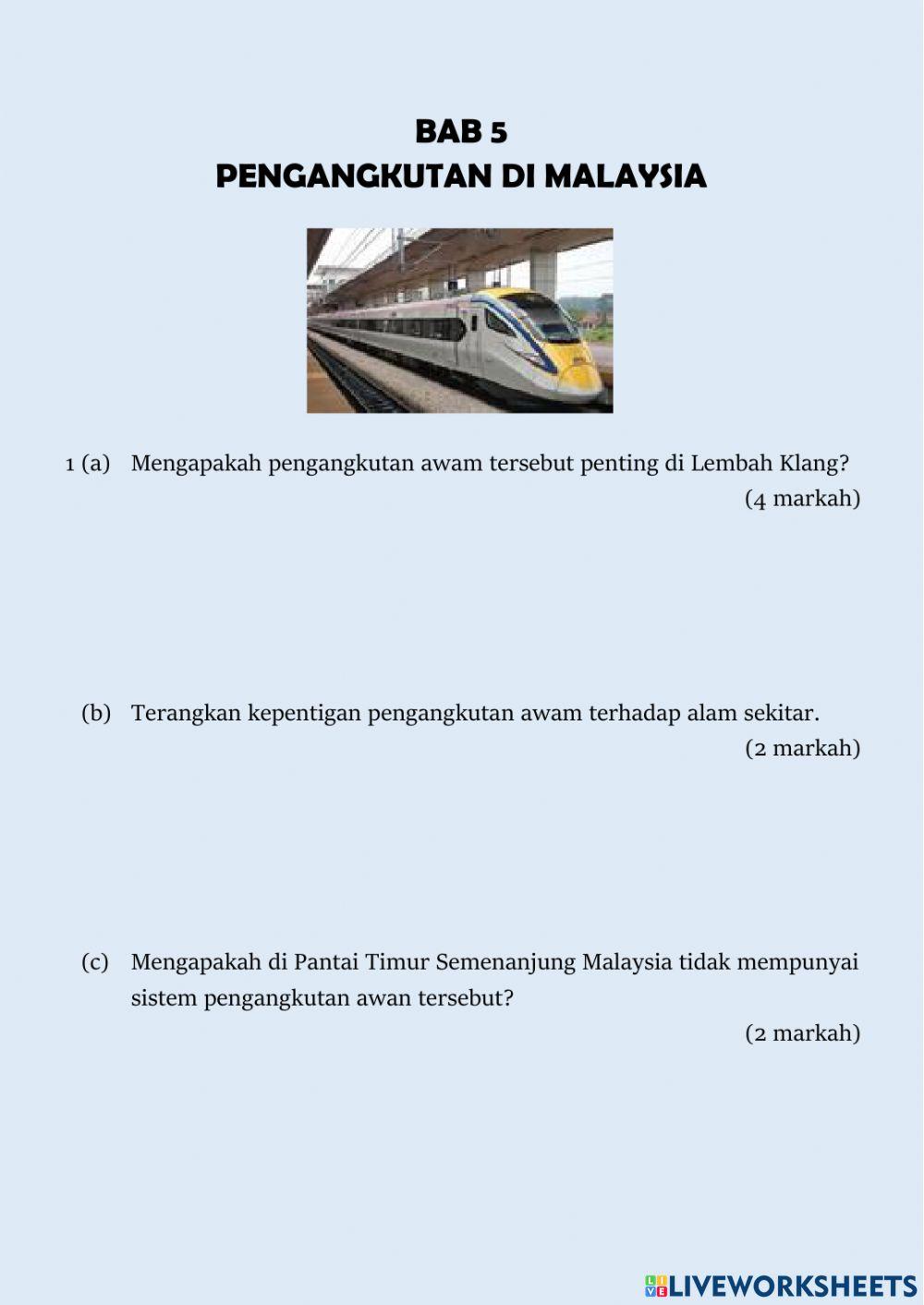 PENGANKUTAN DI MALAYSIA