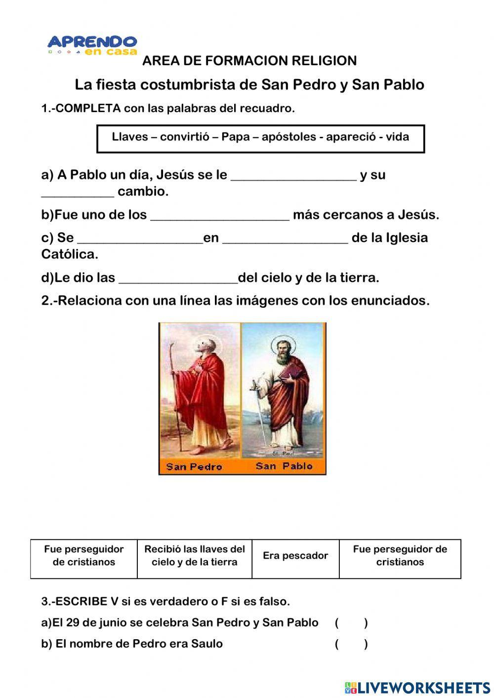 Dia de San Pedro y San Pablo