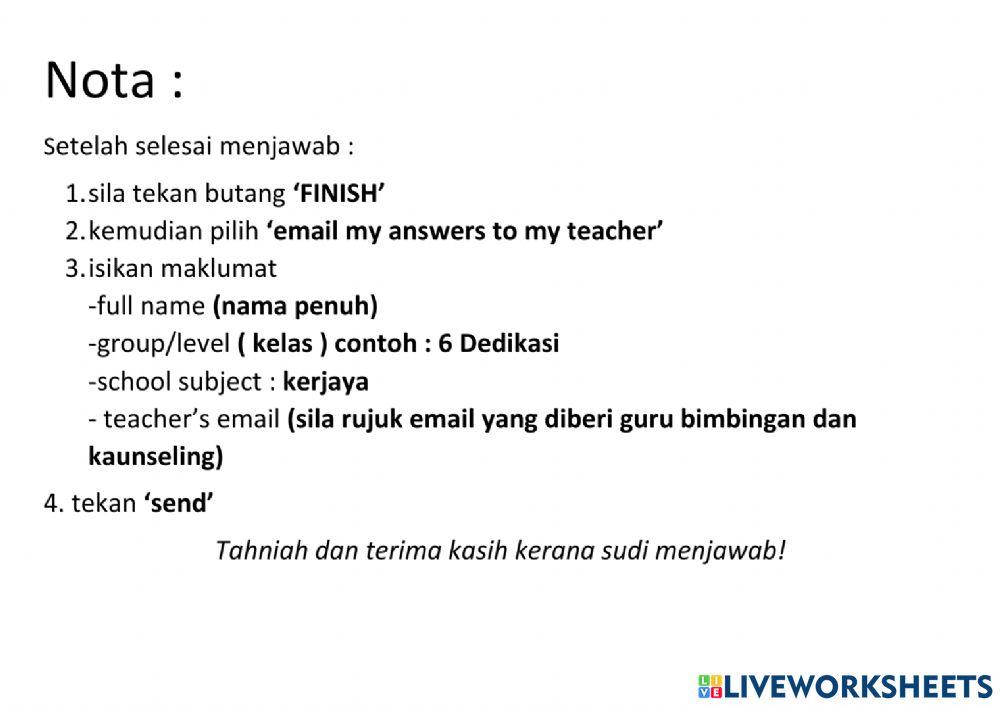 Kerjaya Murid Tahap 1