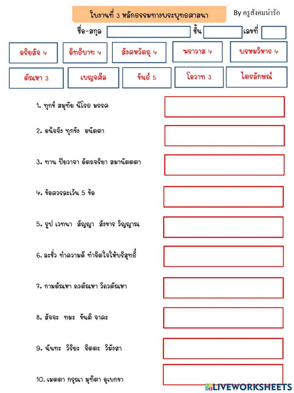หลักธรรม1-ครูสังคมน่ารัก