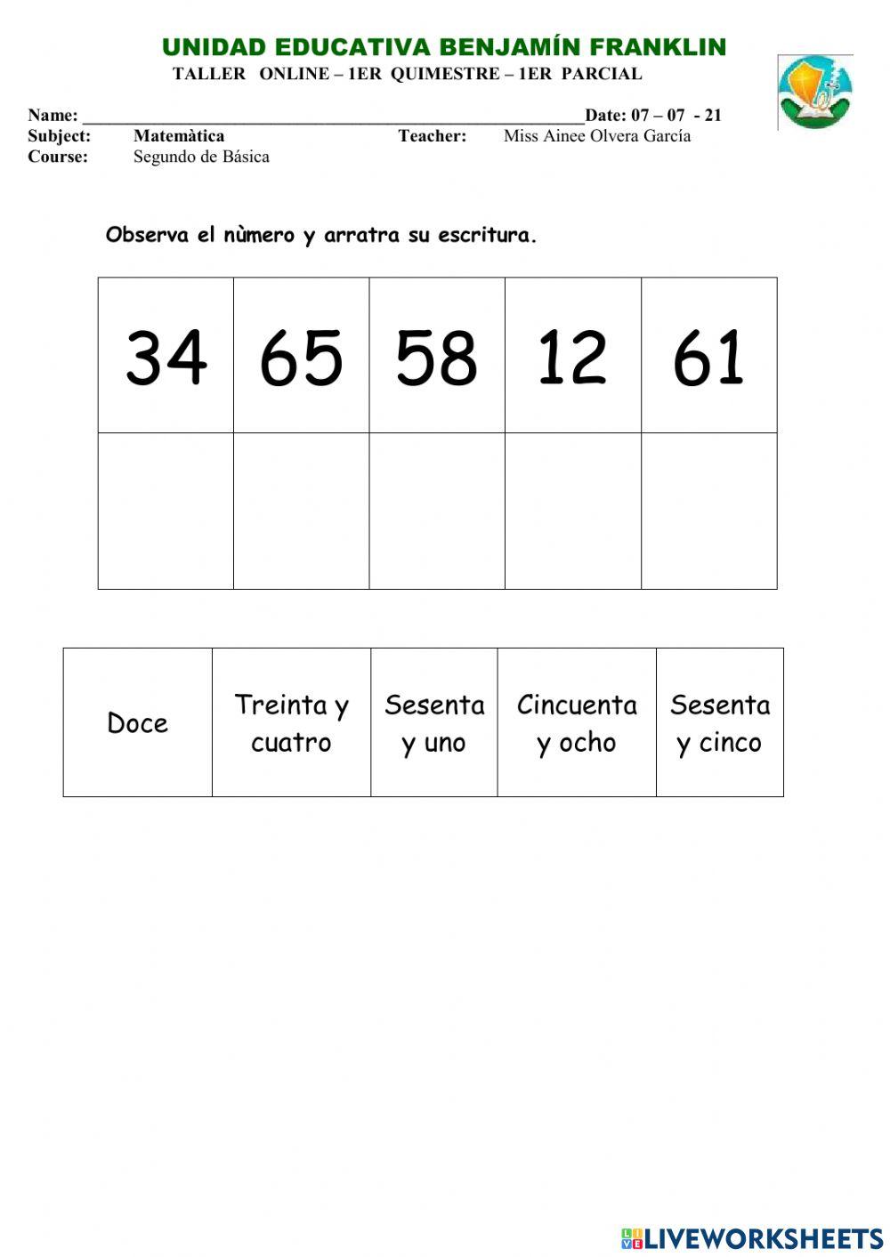 Orden y comparacion 60