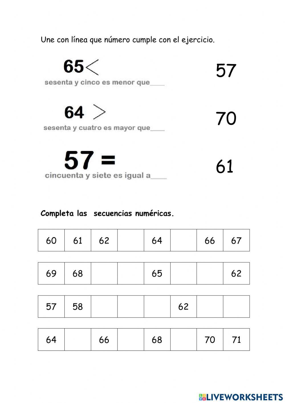 Orden y comparacion 60