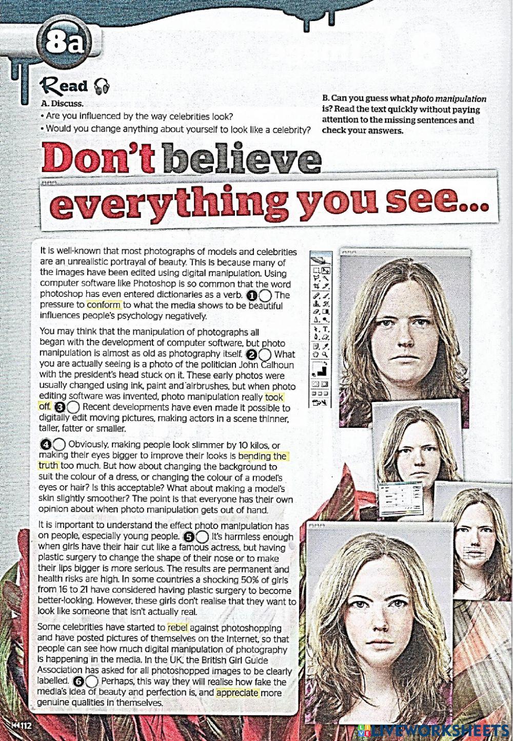 Full Blast Unit 8 (page 112-113: Reading 1)