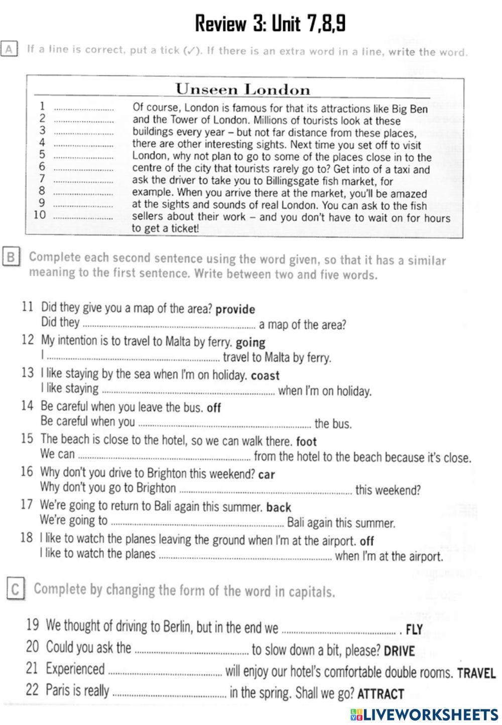 Destination B1 review 3