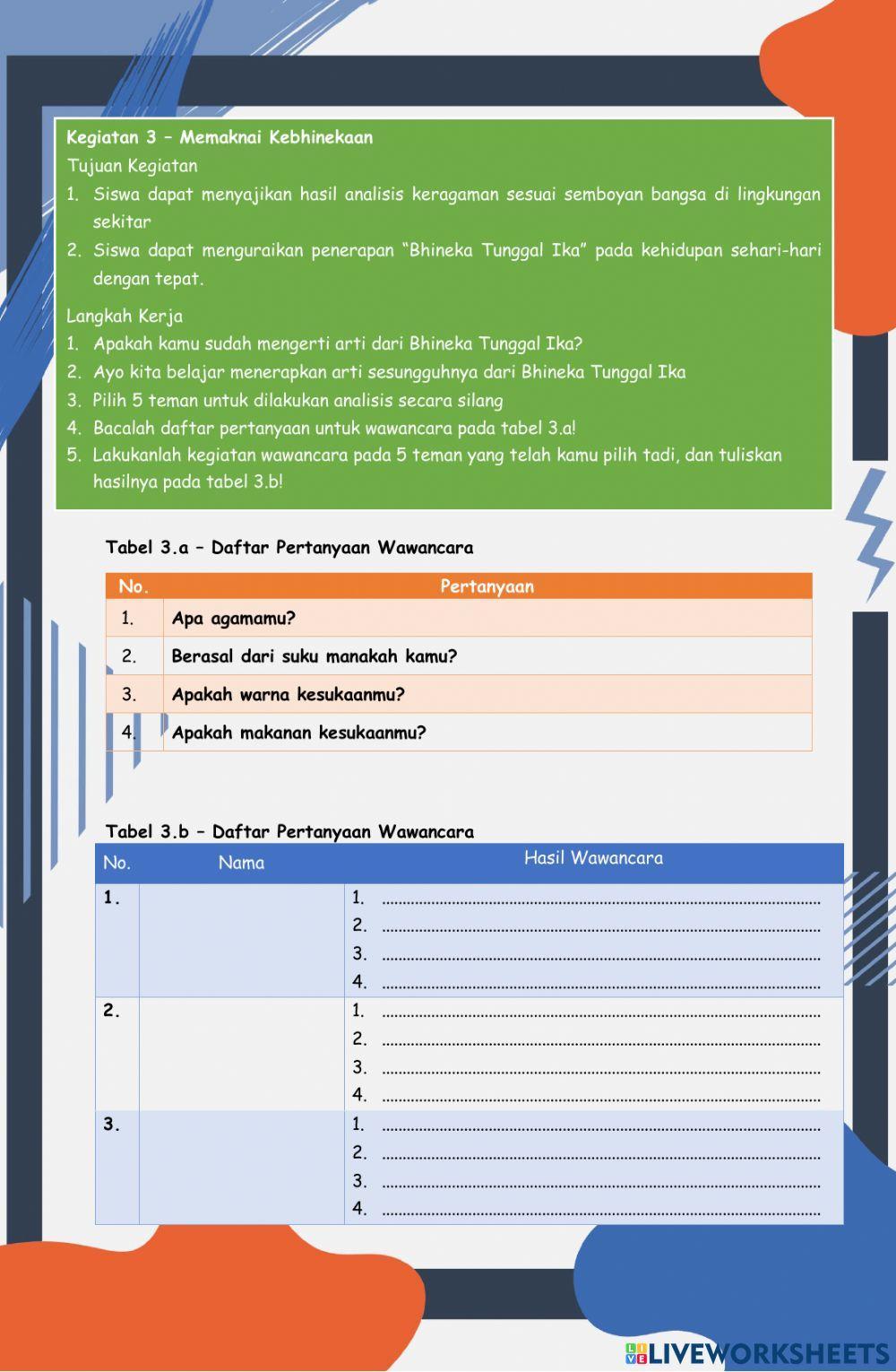 LKPD Kelas 3 - Tema  8 Subtema 1 Pembelajaran 5