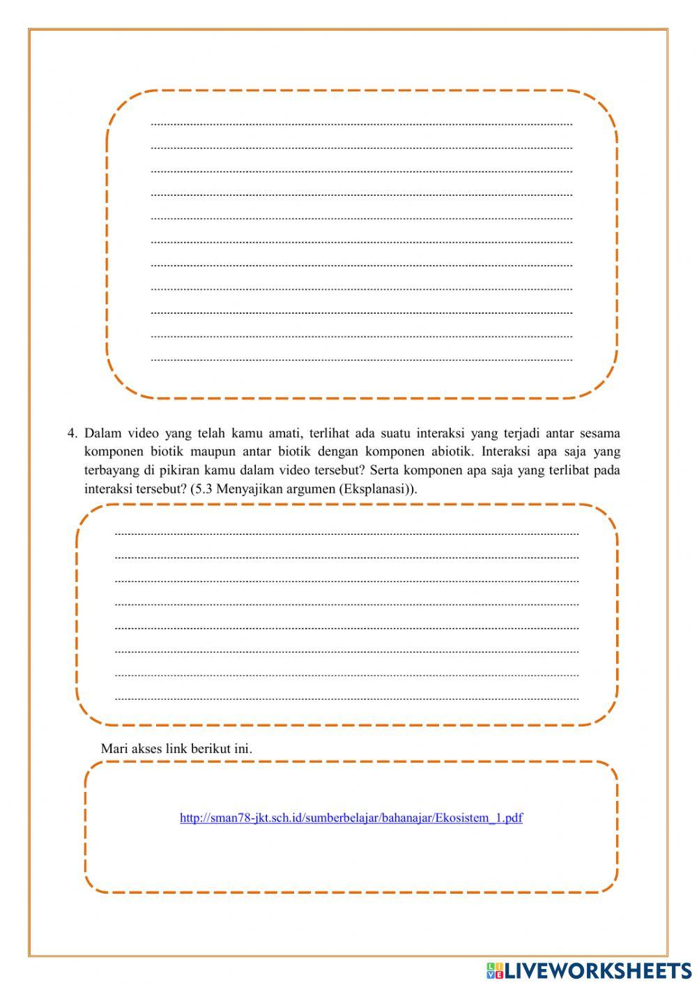 LKPD-e I Komponen Ekosistem dan Interaksi dalam Ekosistem