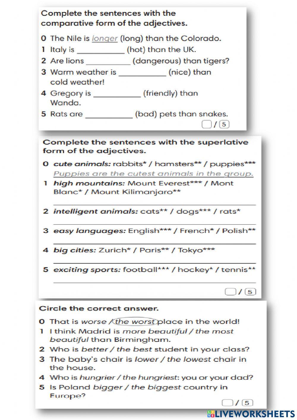 Children 5 grammar test