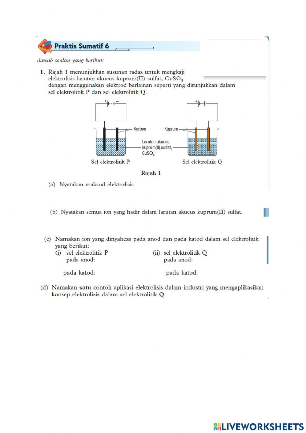 Latihan soalan struktur Bab 6 KSSM T5 Sains