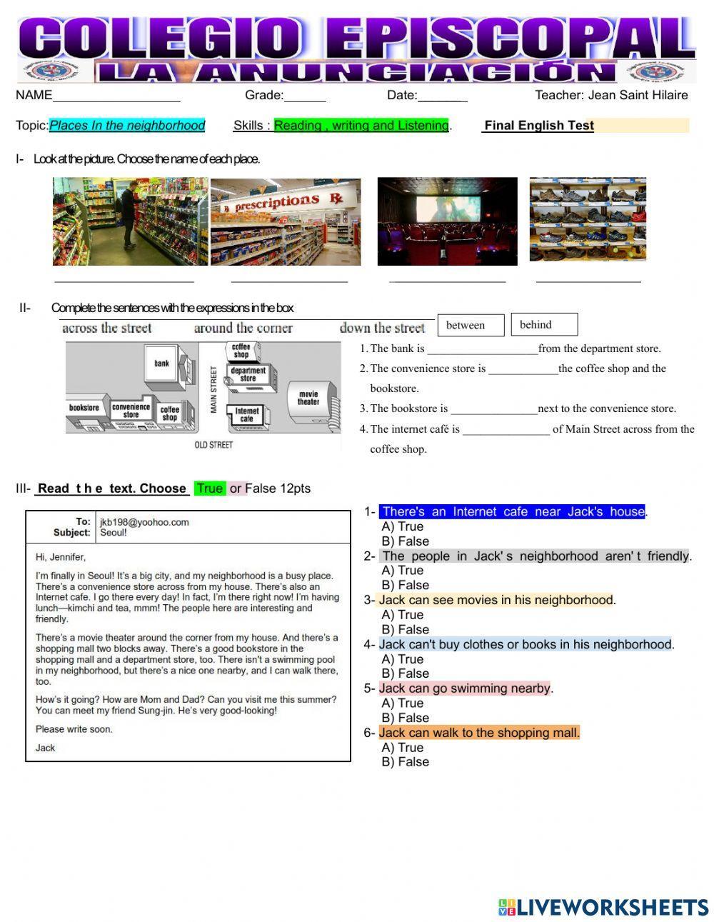 The new neighborhood. Evaluation