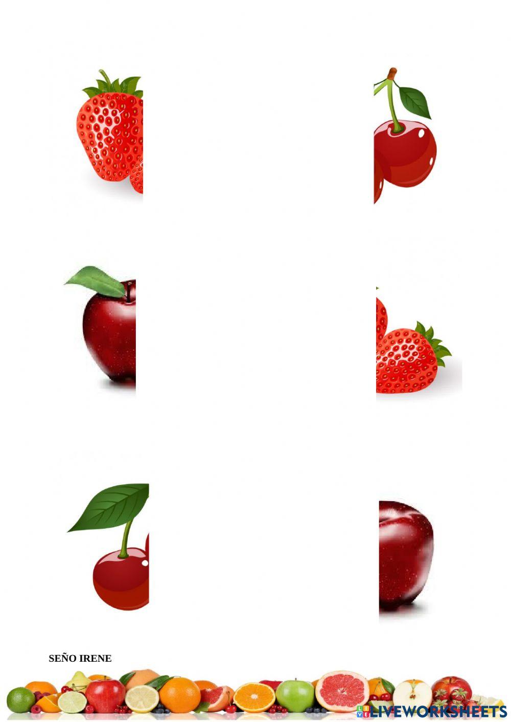 Emparejar la fruta correspondiente