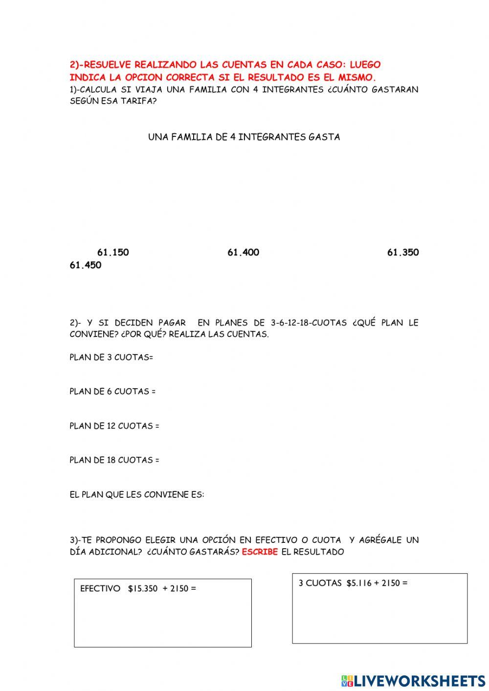 Situaciones problemática