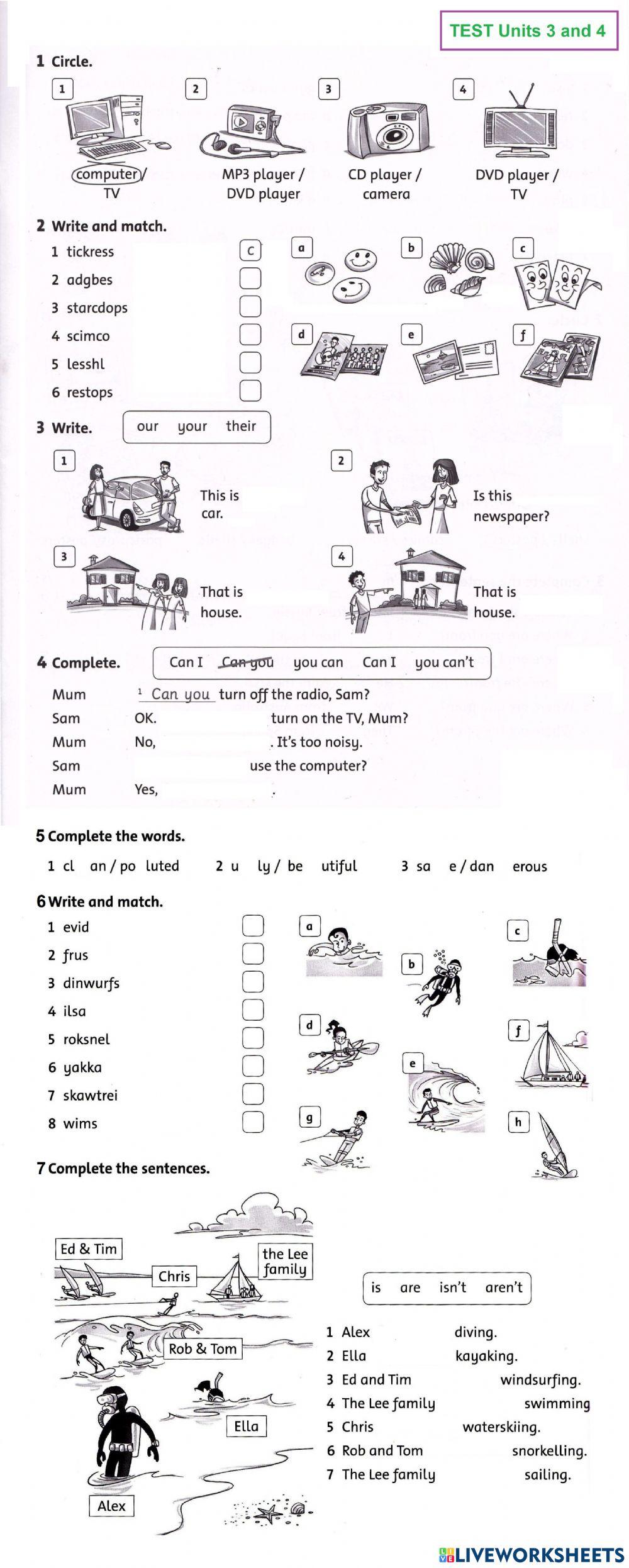 Children 3 - test 3 and 4-A