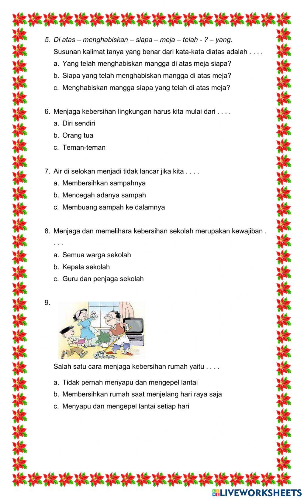 Soal evaluasi siklus 3