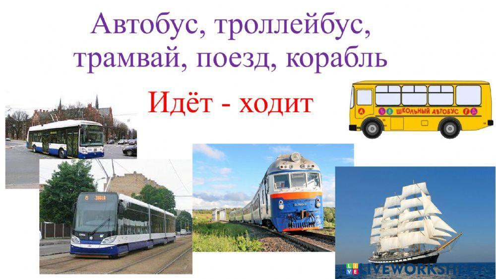 Глаголы. Глаголы движения.