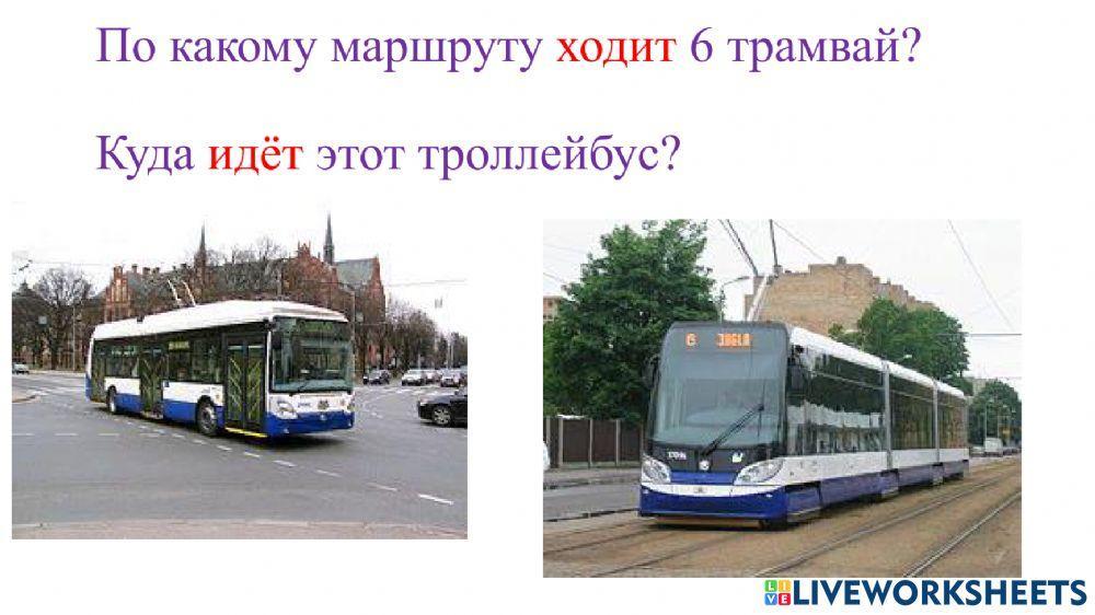 Глаголы. Глаголы движения.