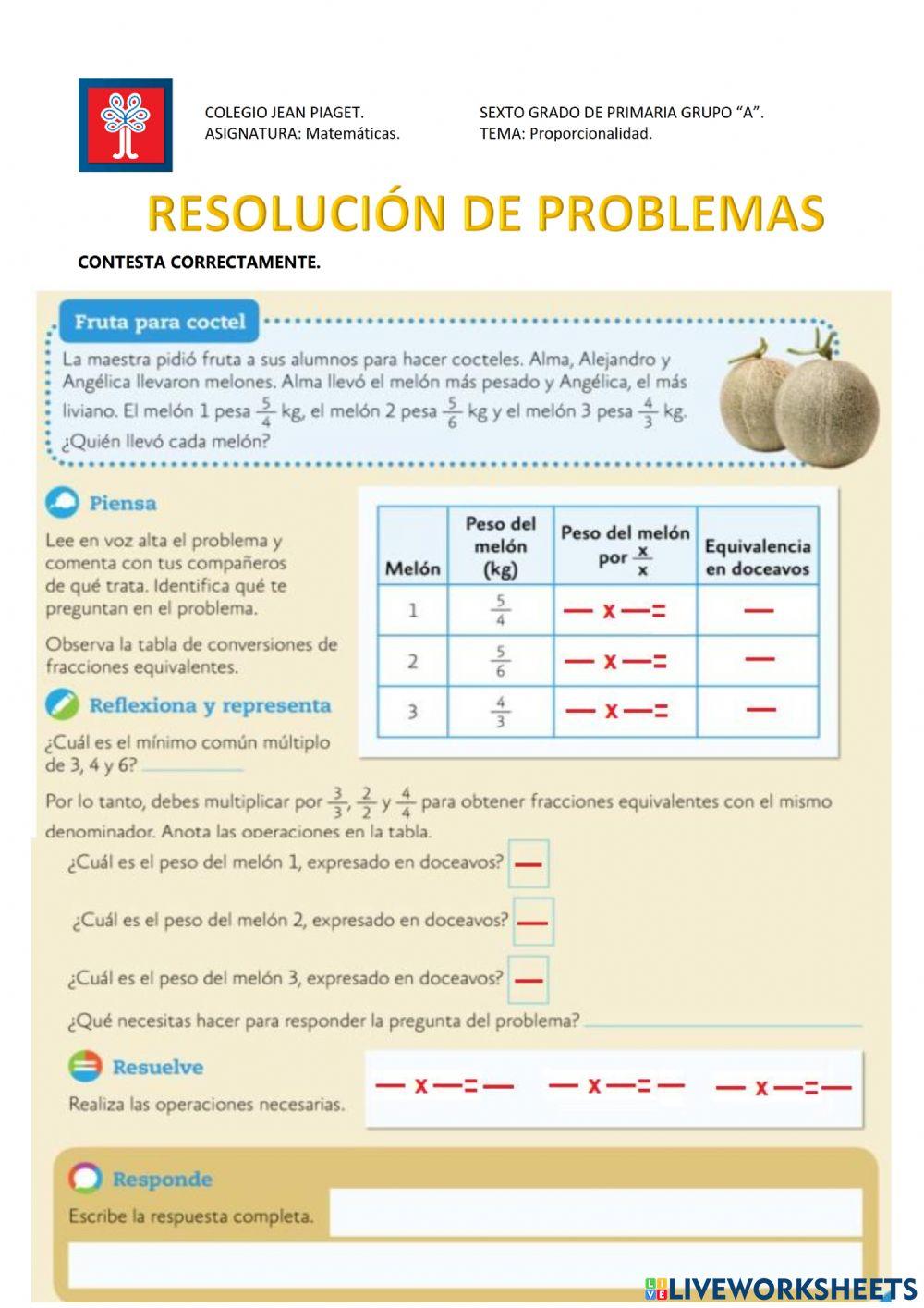 Fracciones equivalentes