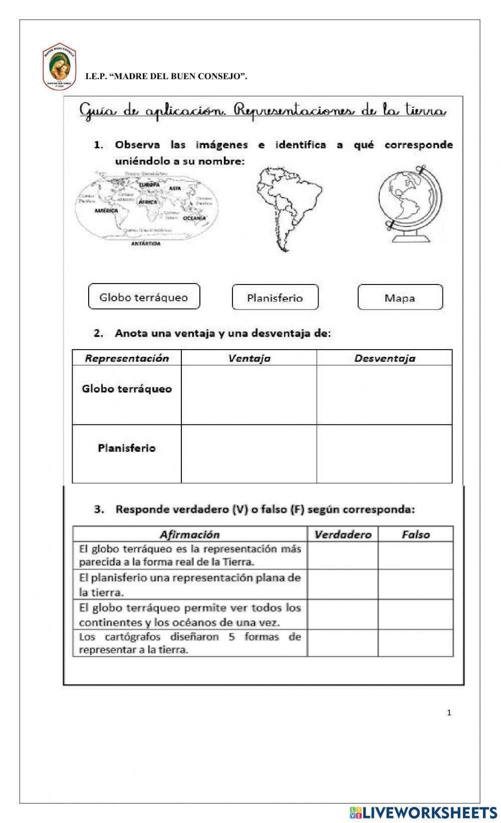 Representación de la tierra