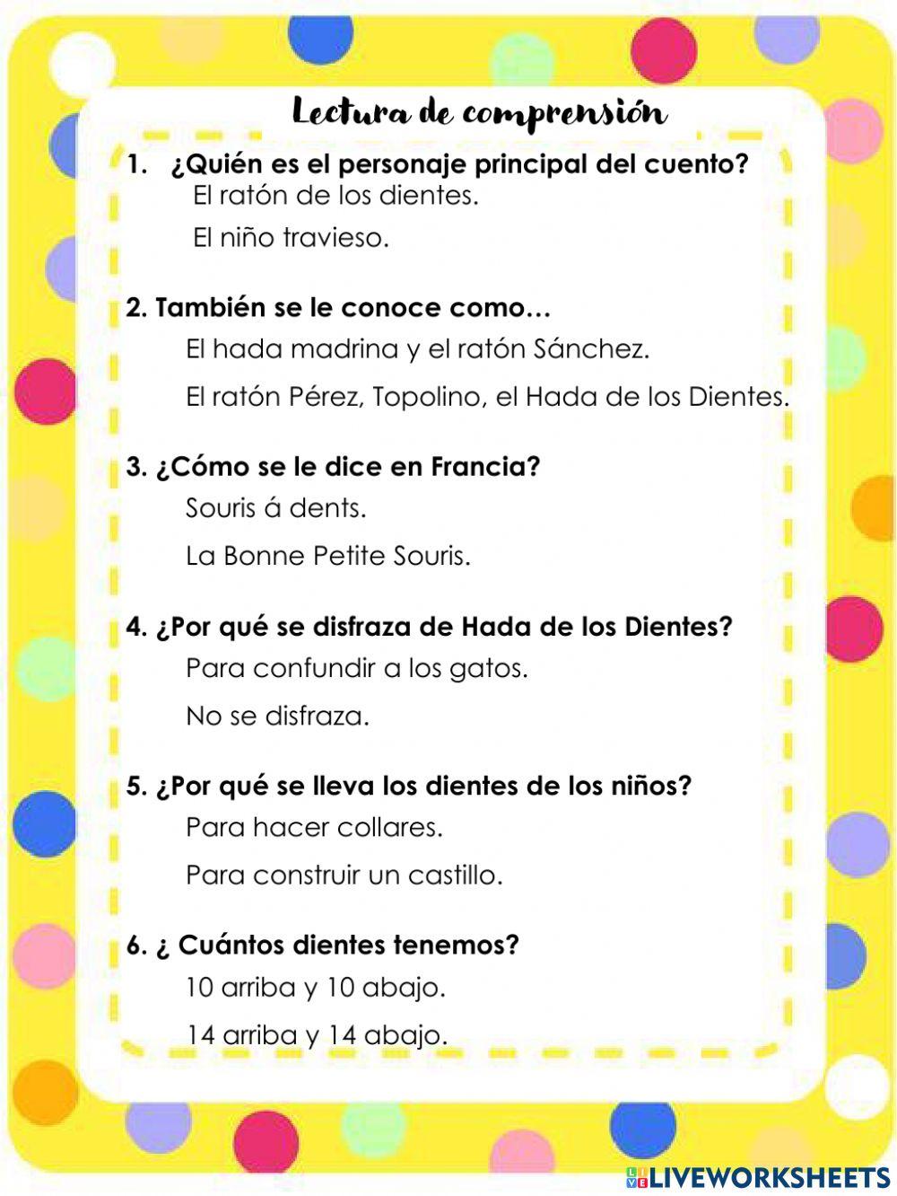 Lectura de comprensión