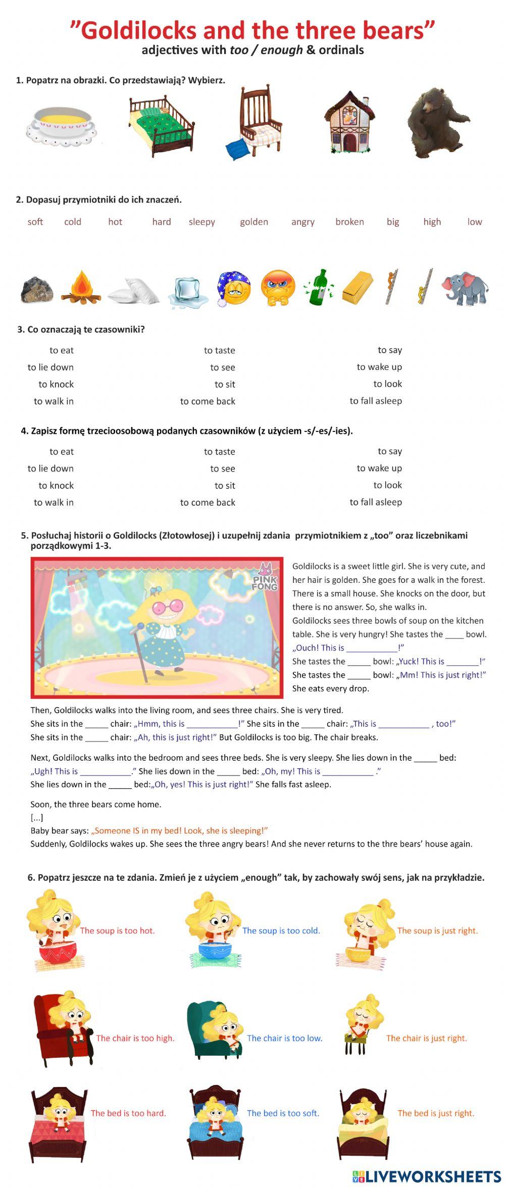 Goldilocks and the three bears