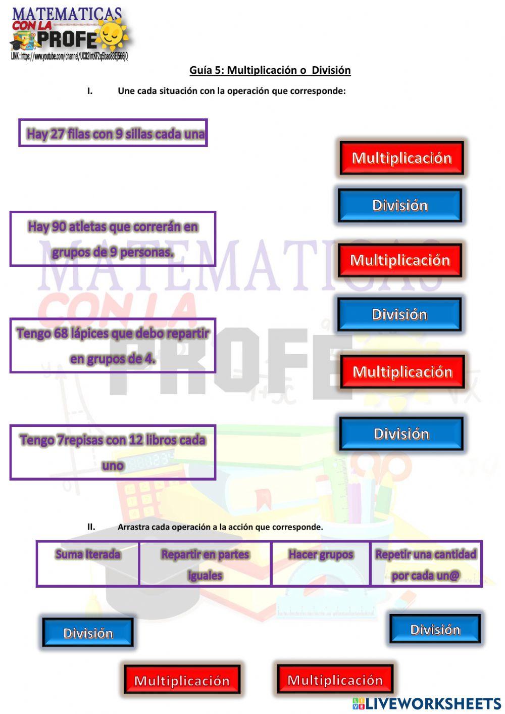 Eligiendo la operación