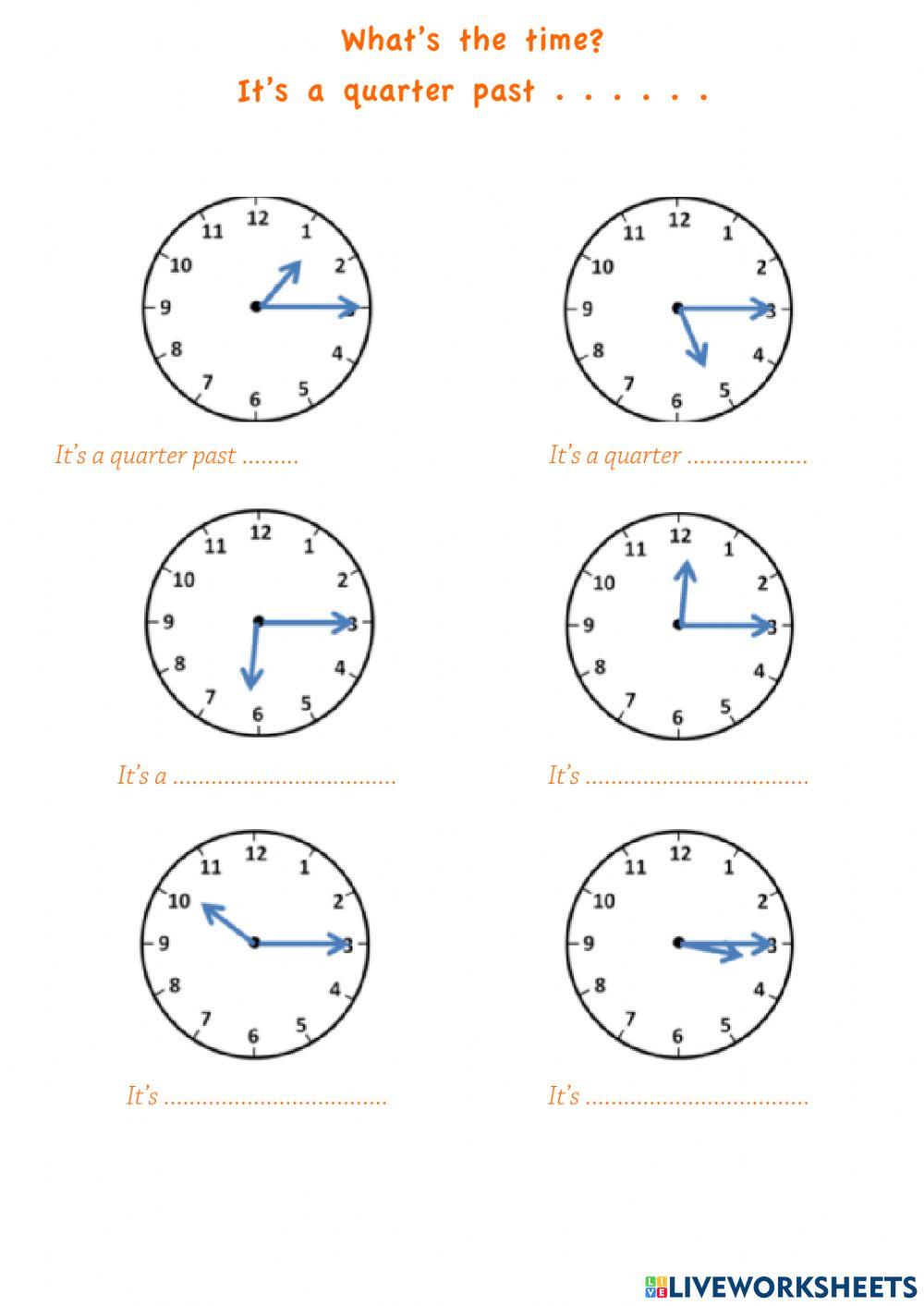 Telling the time Telling the time
