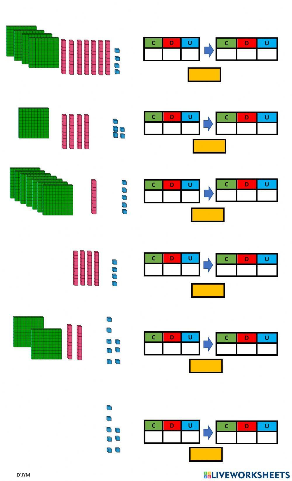 Centena - unidad - decena (Descomposición)